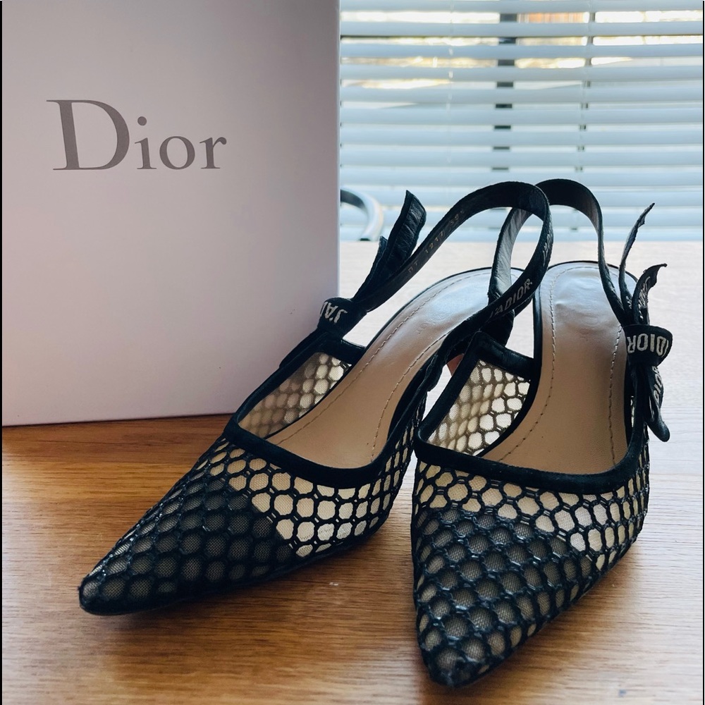 Christian Dior J’adore black slingback pump size 38.5